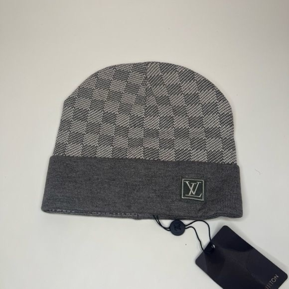 Louis Vuitton Light Gray Patterned Hat - image 2